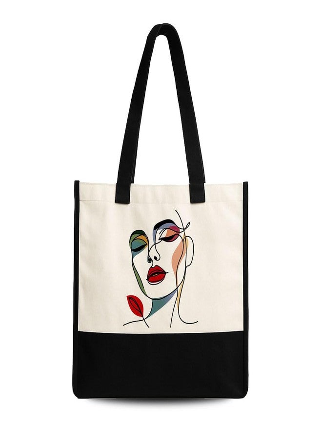 TrendoPrint Eco-Friendly Jute Tote Bag for Women | Reusable Shopping Bag with Sturdy Handles | Large Capacity Multipurpose Handbag for Grocery, Office, Travel & Daily Use (JB93) - Image 1